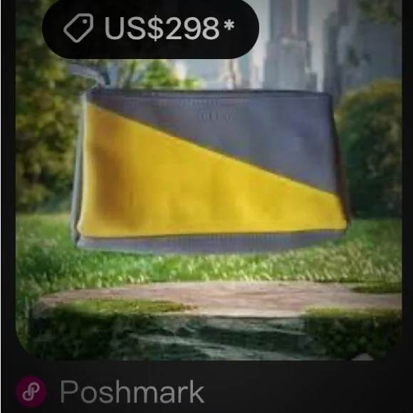 Furla Two-Tone Yellow and Gray Cosmetic Bag Furla Eva Air bag - Picture 5 of 15